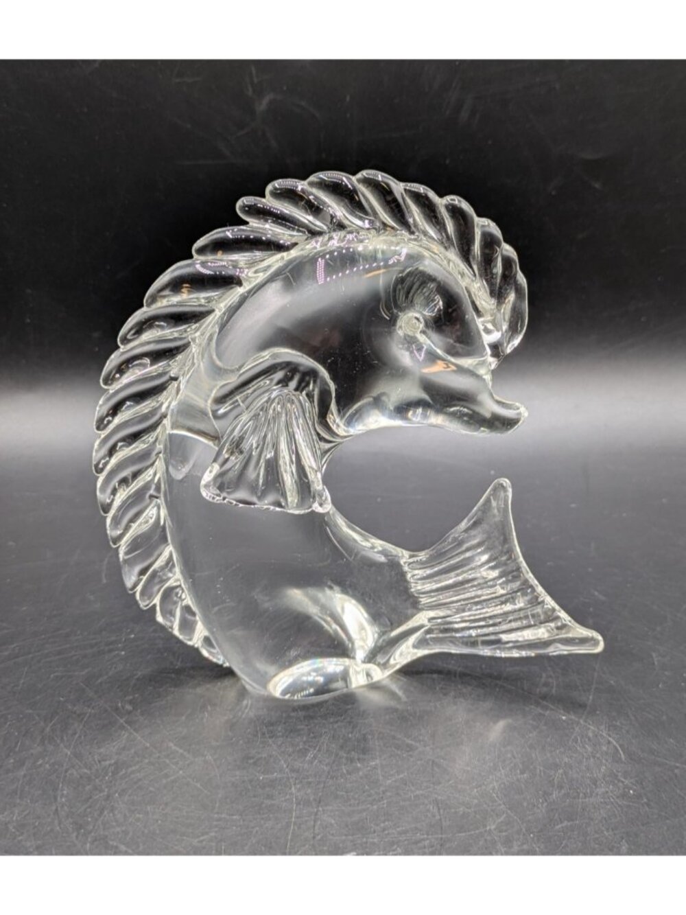 VTG Licio Zanetti Signed Murano Hand Blown Glass Fish Sculpture Figurine 5.5''
